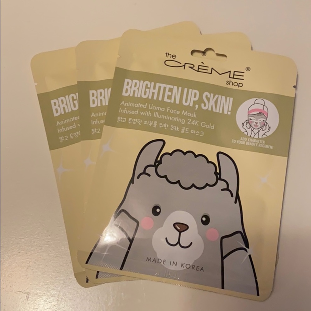 The Crème Shop Animated Llama Face Masks